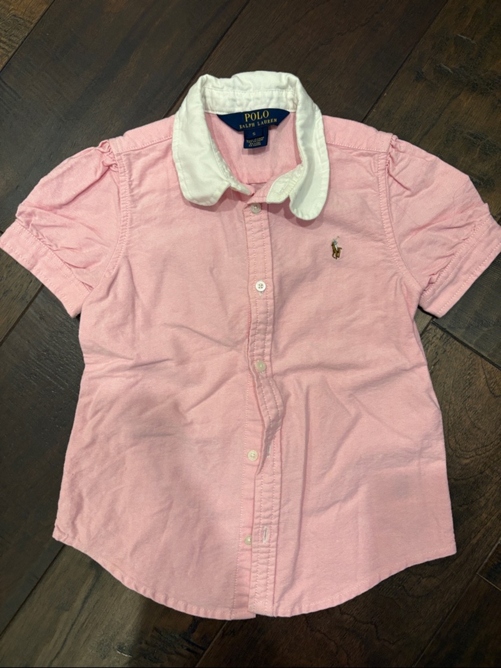 ✨Polo by Ralph Lauren Pink Short-Sleeve Button-Down with White Collar